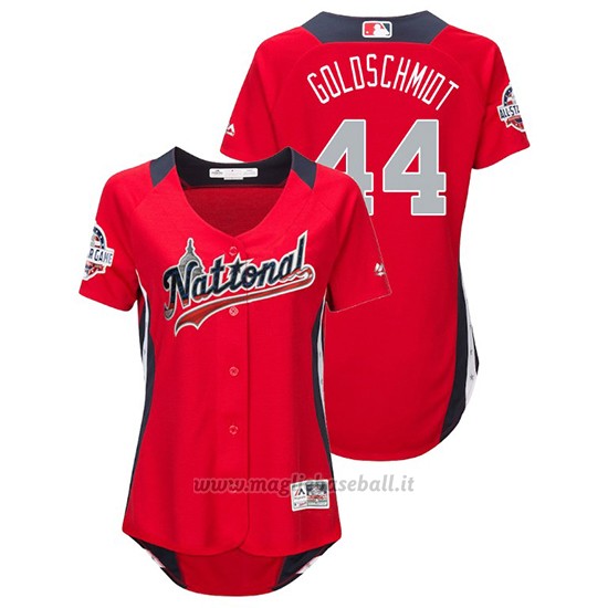 Maglia Baseball Donna All Star Game Majestic Paul Goldschmidt 2018 1ªRun Derby National League Rosso